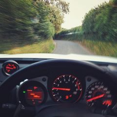 Country lane in a 370z