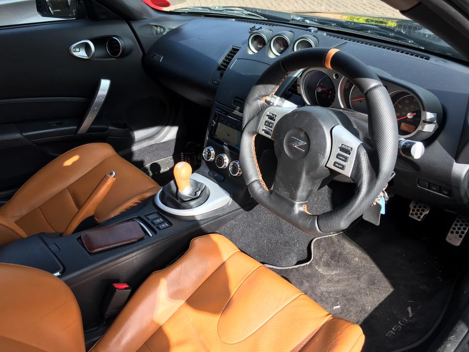 Custom Retrimmed Steering Wheel Interior 350z 370z Uk